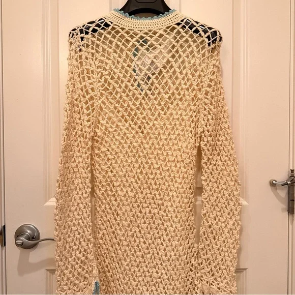 Sportmax by Max Mara Label-cut Multicolour Crochet Freccia Short Dress Size: S - Picture 7 of 14